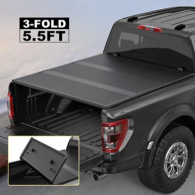Tri-Fold 5.5FT Bed Hard Truck Tonneau Cover For 2015-2024 Ford F150 On Top • $382.95