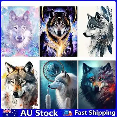 $6.59 • Buy 5D DIY Full Drill Diamond Painting Wolf Embroidery Kits Cross Stitch Art Craft