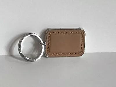 TUMI Tan Bridle Leather ALPHA  Monogram Patch Tracer Key FOB NWOT • $50