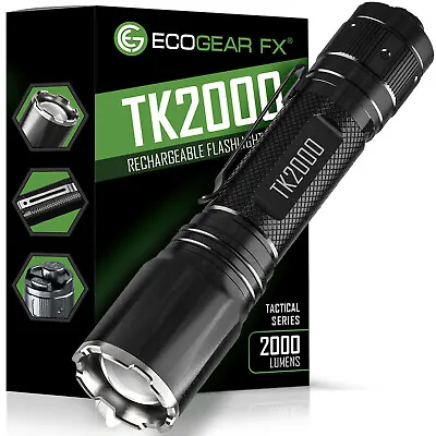 USB Rechargeable LED Tactical Flashligh Bright 2000 Lumens With Twist Zoom • $39.99