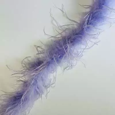 £1.90 • Buy Ostrich & Marabou Feather Boa Trim Per 10cm - Light Violet