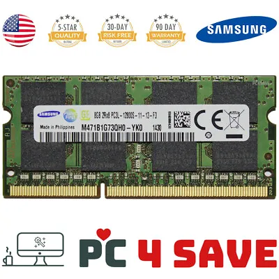 Samsung 8GB DDR3L 1600MHz PC3L-12800S SODIMM 1.35V Low Voltage Laptop Memory RAM • $12.99