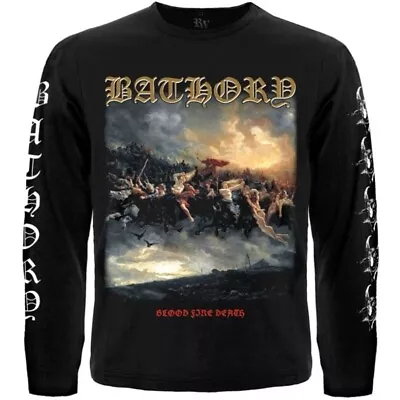 Bathory  Blood Fire Death  Long Sleeve Black T-Shirt  Mayhem Amon Amarth • $29.88