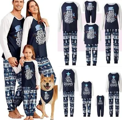 UK Family Matching Christmas Pyjamas Adult Kids Xmas Nightwear Pajamas Pjs Set • £14.99