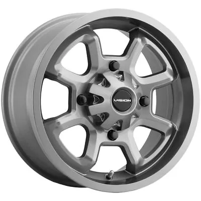 One 14x7 Vision ATV 415 Bomb ATV 4x110 2.5 Gunmetal Wheel Rim 86 • $97