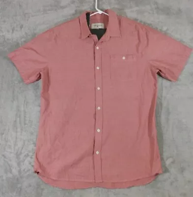 Modern Amusement Shirt Men's XL Button Up Short Sleeve Red Cotton Casual • $12.75