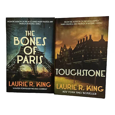 Laurie R King 2 Paperback Books The Bones Of Paris & Touchstone Fiction Novels • £8