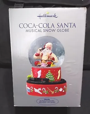 $22.91 • Buy 2001 Hallmark Coca-Cola Santa Musical Motion Train Christmas Snow Globe