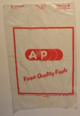 Vintage A&P Super Market Produce Plastic Bag 1 Vintage Bag • $9.95