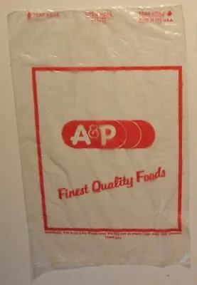 Vintage A&P Super Market Produce Plastic Bags Lot Of 10 Vintage  • $12.95