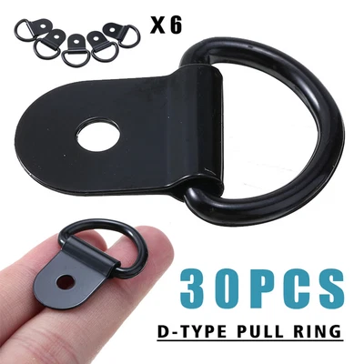 $24.65 • Buy 30pcs Heavy Duty D-ring Tie Down Silver Anti-rust Anchor Point For Trailers New