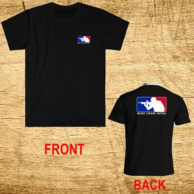 MLI Major League Infidel Sports Logo Men's Black T-Shirt Size S-5XL • $25.99