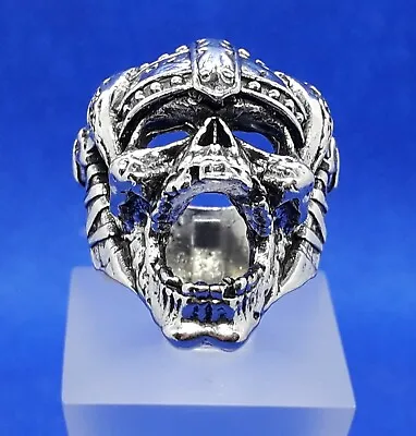 Golden Axe Skull Ring Size 9(R1/2S) 316 Stainless Steel. Mens Womans  • £18.50