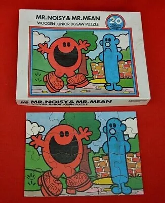 Mr Men - Mr Noisy & Mr Mean  Wooden Jigsaw Puzzle - Michael Stanfield 1979 • £10.75