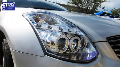 Clear LED DRL Angel Eyes Projector Headlights For NISSAN G35 V35 350GT Coupe • $499