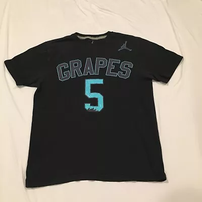 Men's Nike Jordan V Retro 5  Grapes 5  T Shirt Black Emerald (size M) 534802-010 • $35.50