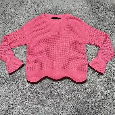 Vero Moda Women’s Chunky Knit Bell Sleeve Sweater Pink Size Small Crewneck  • $24.99