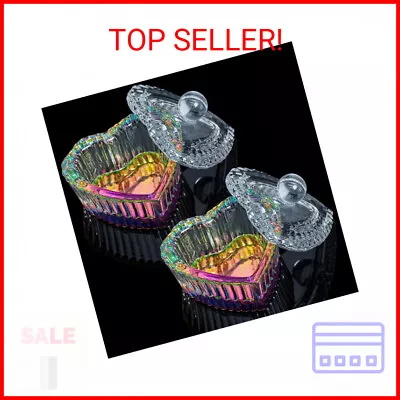 AORAEM 2PCS Nails Tips Art Dappen Dish With Lid Acrylic Liquid Powder Dappen Mon • $8.99