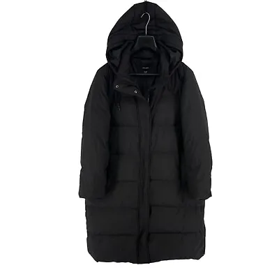 VERO MODA Black Down Hooded Long Puffer Jacket Coat Size 2XL XXL • $36.67