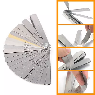 32 Blades Feeler Gauge Gap Filler Metric Feeler Gauge Dual Reading Measure Tool • $9.95