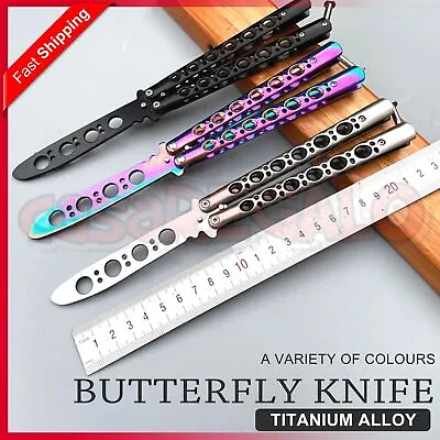 CSGO Rainbow Butterfly Comb Knife Metal Folding Practice Trainer Training Tool • $7.59