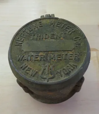 Vtg Antique Neptune Trident New York Steam Punk 10 Gallon Water Meter #2 • $22.50