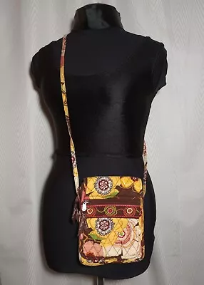 Vera Bradley Retired Buttercup Winter 2010 Mini Hipster Crossbody Quilted Bag • $19.97