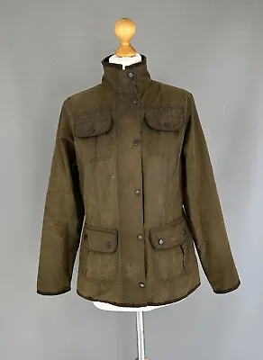 £39 • Buy Barbour Utility Wax Cotton Jacket Brown Size UK 12