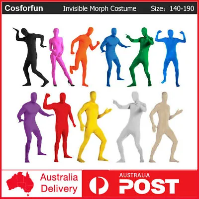 $26.99 • Buy Invisible Morph Suit Party Costume Dress Full Body Men Women Spandex New