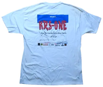 KRS-ONE XL Revolt Concert Series SIGNED T-SHIRT Jerzees Shirt Rap Hip Hop 🔥 • $95