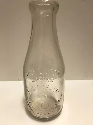 1930’s L. G. Schaum Womelsdorf Pa Quart Milk Bottle • $41