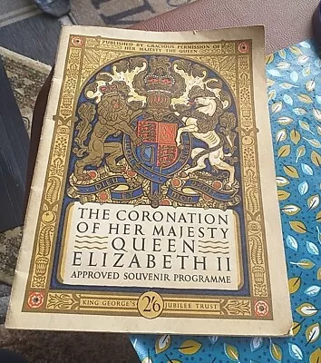 1953 Coronation Souvenir Program  Queen Elizabeth Ii • £3.50