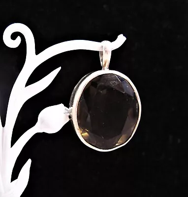 Beautiful 925 Sterling Silver Smokey Quartz Pendant F60 • $11.96