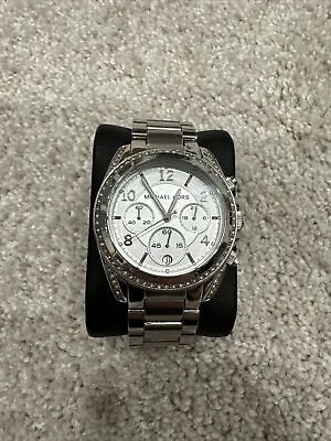 Michael Kors MK5165 Blair Chronograph Silver Dial Stainless Steel Women's Watch • $25