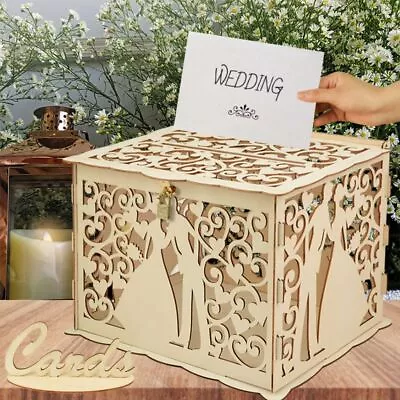Envelope With Pattern Card Box Party Supplies Wooden Box Wedding Decoration • $23.49