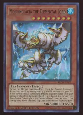 Yugioh Moulinglacia The Elemental Lord #FLOD-ENSE2 Limited Ultra Rare • $2.39