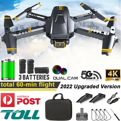 $43.79 • Buy Pro 5G 4K GPS Drone 3 Batteries HD Camera Drones-WiFi FPV Foldable RC Quadcopter