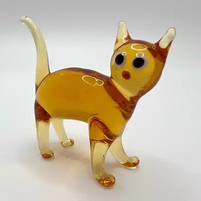 Clearance Big Discount Murano Glass Handcrafted Unique Lovely Cat Figurine • $19.98