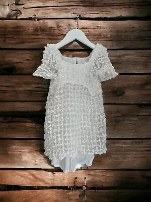 ZARA Girls White Dress Summer Fashion Deals Sales Bargains Buy • $10