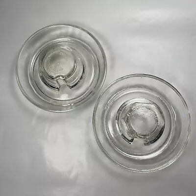 Clear Glass Chicken Waterer Feeder Base ONLY No569 Octagon & Round Vintage Lot 2 • $14.90