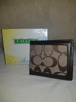 Coach Men's Bifold Wallet NIB Never Used. Vintage Hard To Find • $75