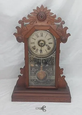 Antique Welch C. 1850  SPOHR  Kitchen Clock Eighty Day Half Hour Strike - Repair • $164.99