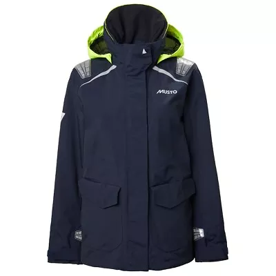 Musto Womens BR1 Inshore Jacket True Navy Windproof Waterproof Breathable Coat • £129.95