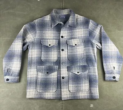 Vintage Pendleton Jacket Shadow Plaid XL 60s 70s Mackinaw Cruiser Hunting Coat  • $150