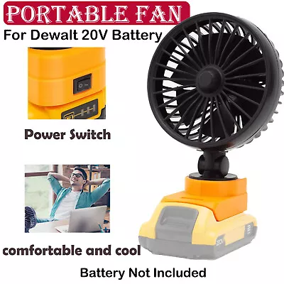 Outdoor Jobsite Fan For Dewalt 18V 20V Li-ion Battery Portable Mini Fan Cordless • $18.98