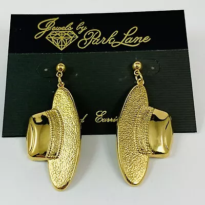Vintage PARK LANE Gold Tone Dangle Hat Pierced Earrings New Old Stock • $19.99