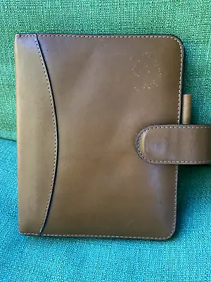 FRANKLIN QUEST Binder Vintage Made In USA -Compact Size - Full Grain Leather • $100
