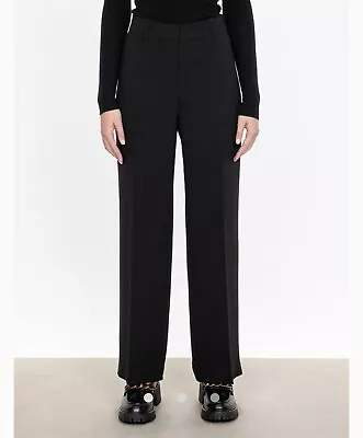 Veronika Maine Black Mid Rise Wide Tailored Pants Size 14 Worn Once • $40