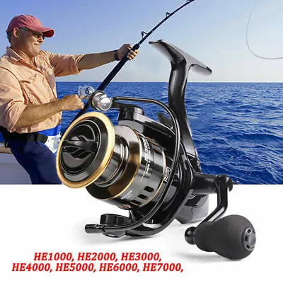$11.76 • Buy Fishing Reel HE1000-7000 Max Drag 10kg High Speed Metal Spool Spinning Reel
