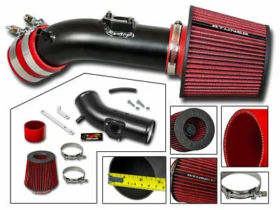 Short Ram Air Intake Kit MATT BLACK + RED Filter For 10-12 Mazda 3 2.5L L4 • $89.99